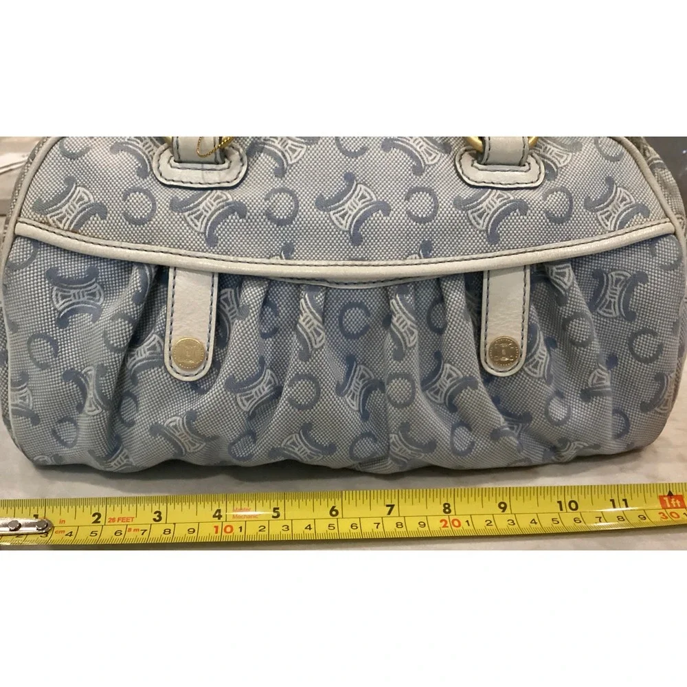 Celine Macadam Boston Bag Satchel Handbag Designer‎ Purse Small